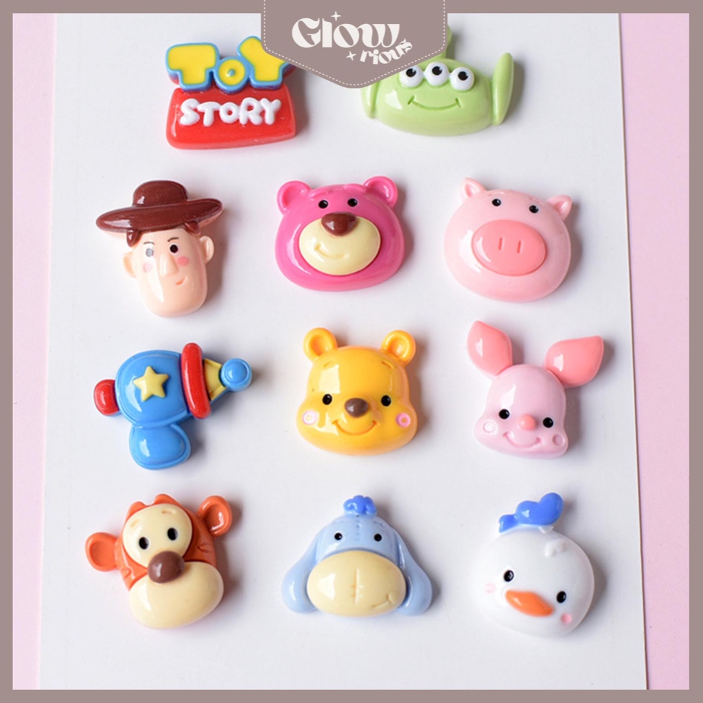 

GR 1 Pcs Resin Clay 3D Lucu Karakter Toy Story Untuk DIY Dompet Gantungan Kunci Stiker 3D Aksesoris