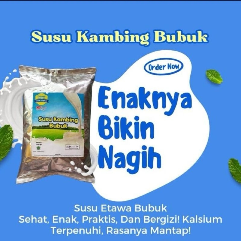 

Susu Kambing Bubuk Ettawa 500 Gram / Ettawa Goats Milk 100% Original Kaya Akan Manfaat UntukTubuh