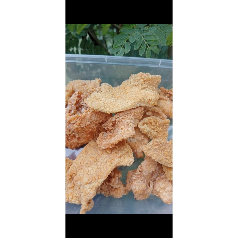 

kulit ayam krispi original ,home made ,fresh ,camilan enak2