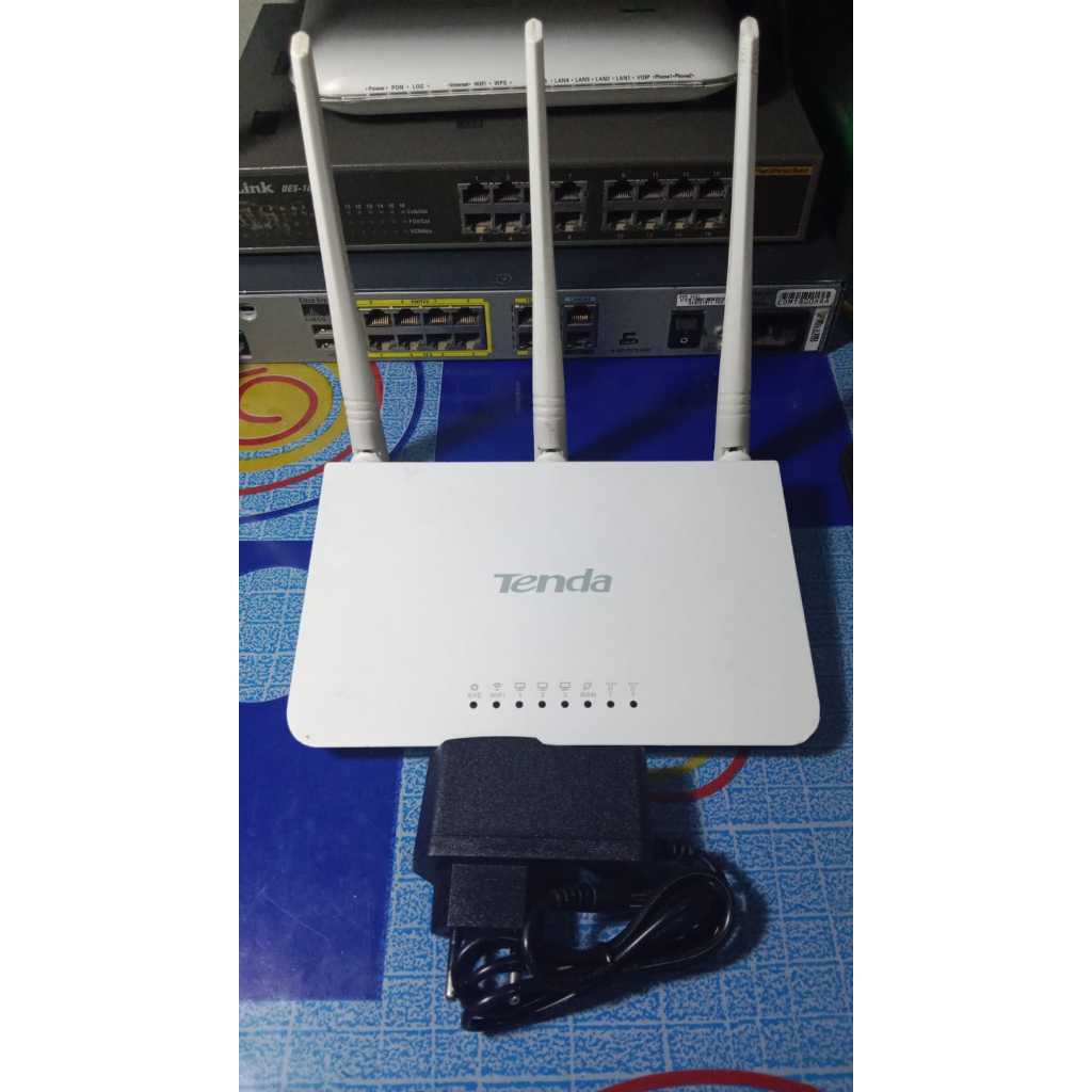 ROUTER TENDA F3 BEKAS NORMAL [BISA PPPOE COCOK RTRW NET VOUCHER] SECOND ORIGINAL