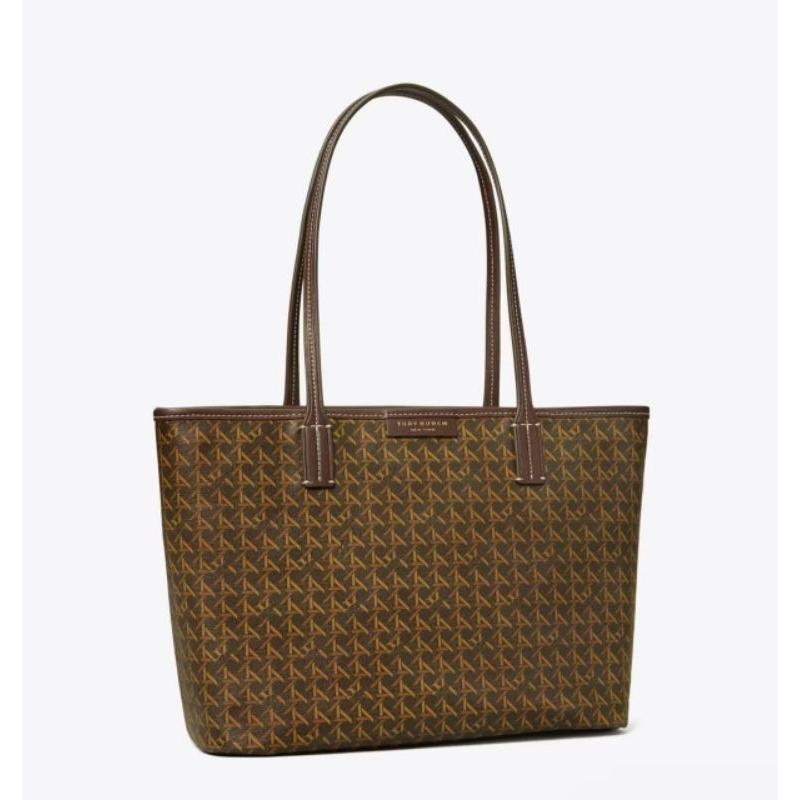 Tory Burch Preloved ORIGINAL USA TB Small Ever Ready Zip Tote Walnut Authentic Store