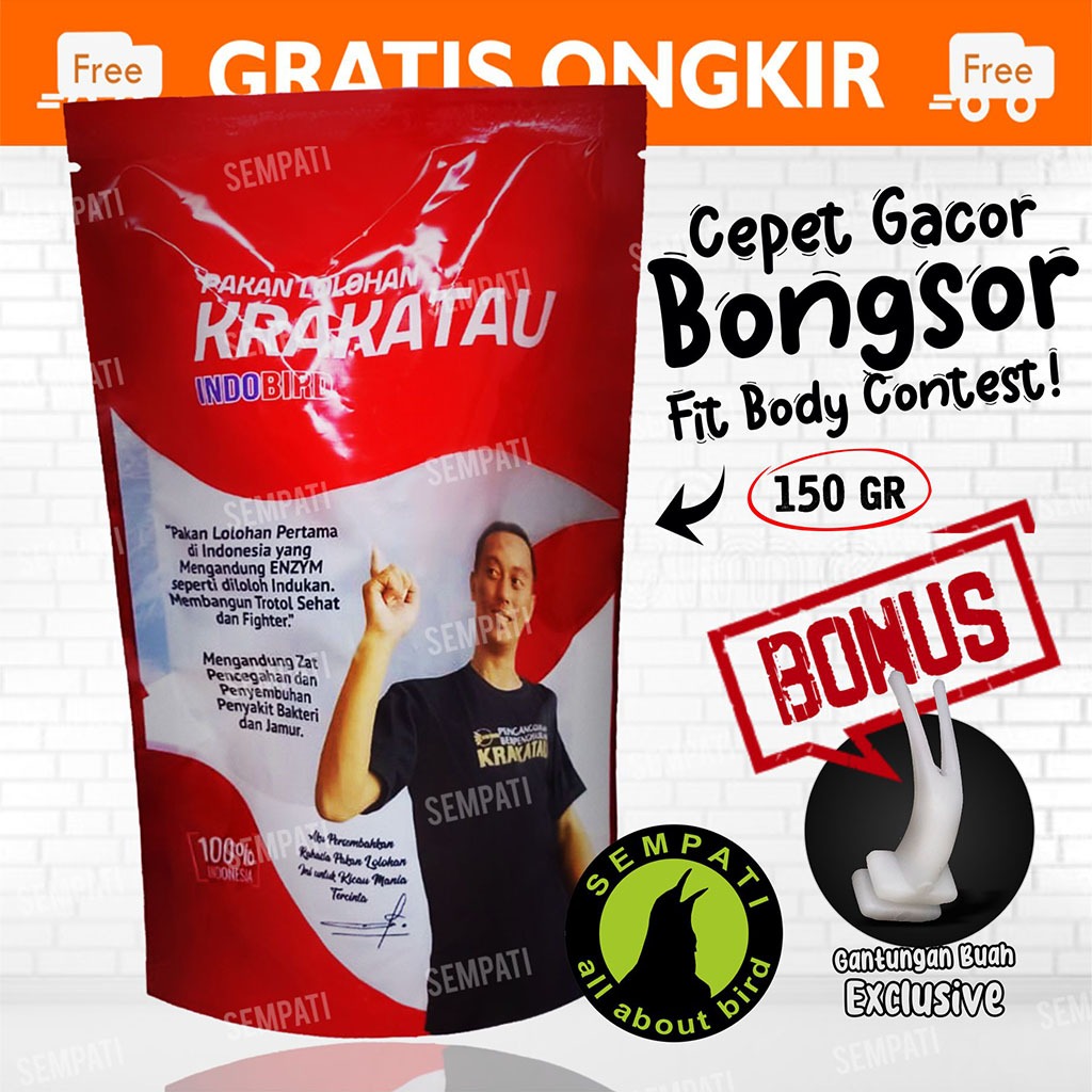 SEMPATI Krakatau Pakan Voer Lolohan Burung Murai Batu Trotol Krakatau++ Enzym Bubur Loloh Piyik Anak
