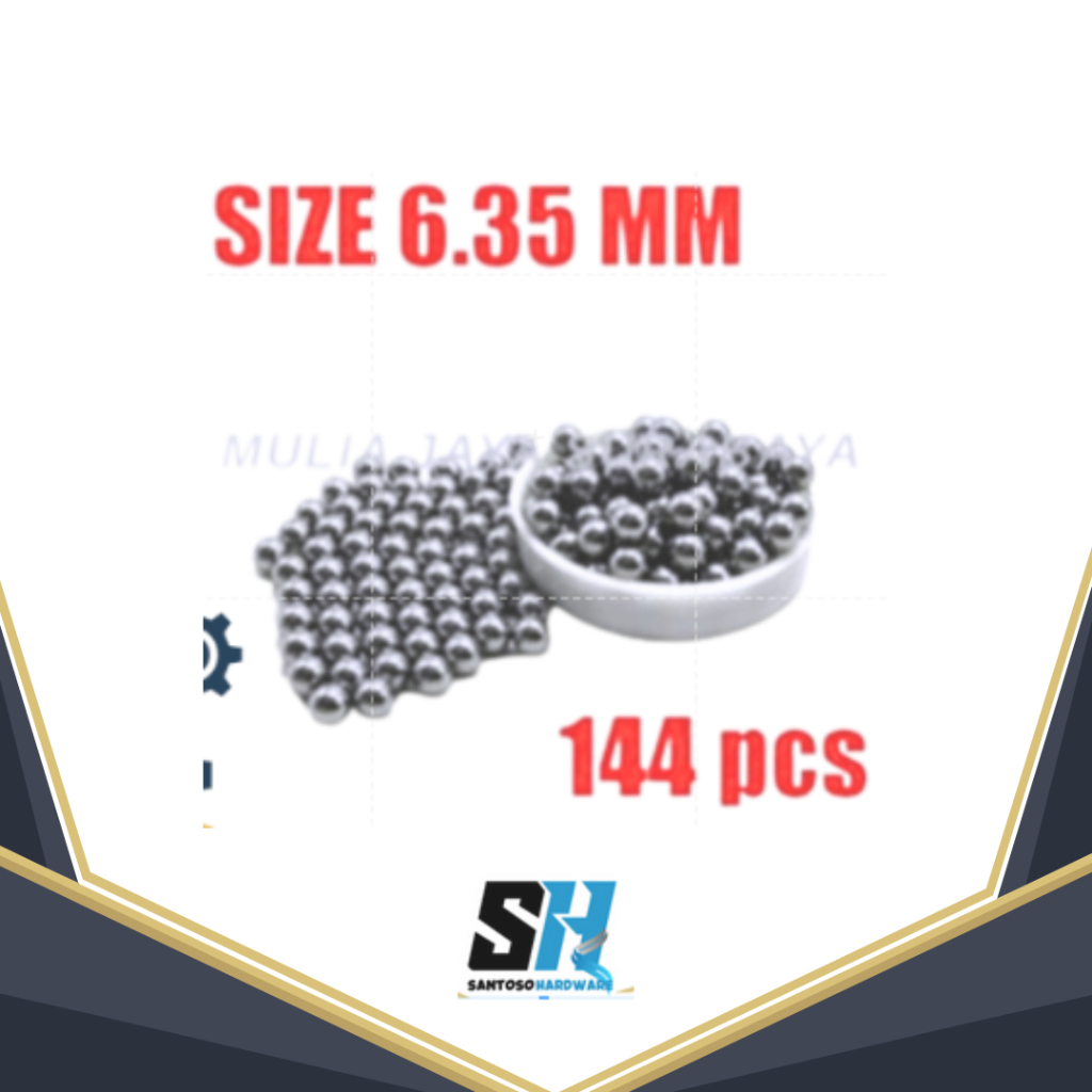 STEEL BALL 6.35MM BOLA BESI BANTALAN BAJA