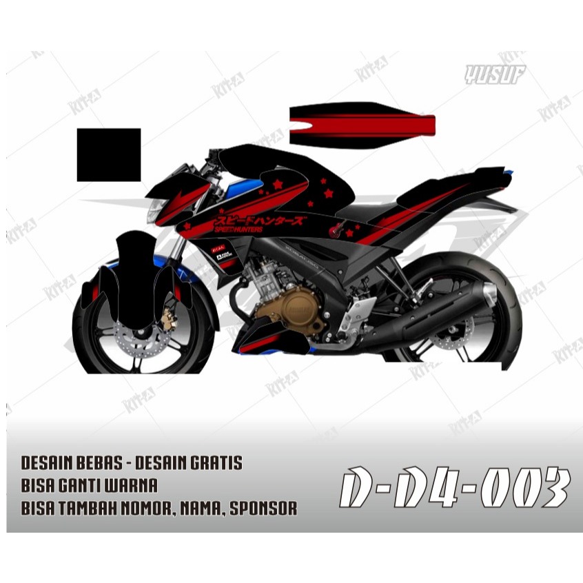 Decal vixion R warna hitam list gradasi ungu tosca Decal new vixion Decal vixion new D-D4-006 d4-046