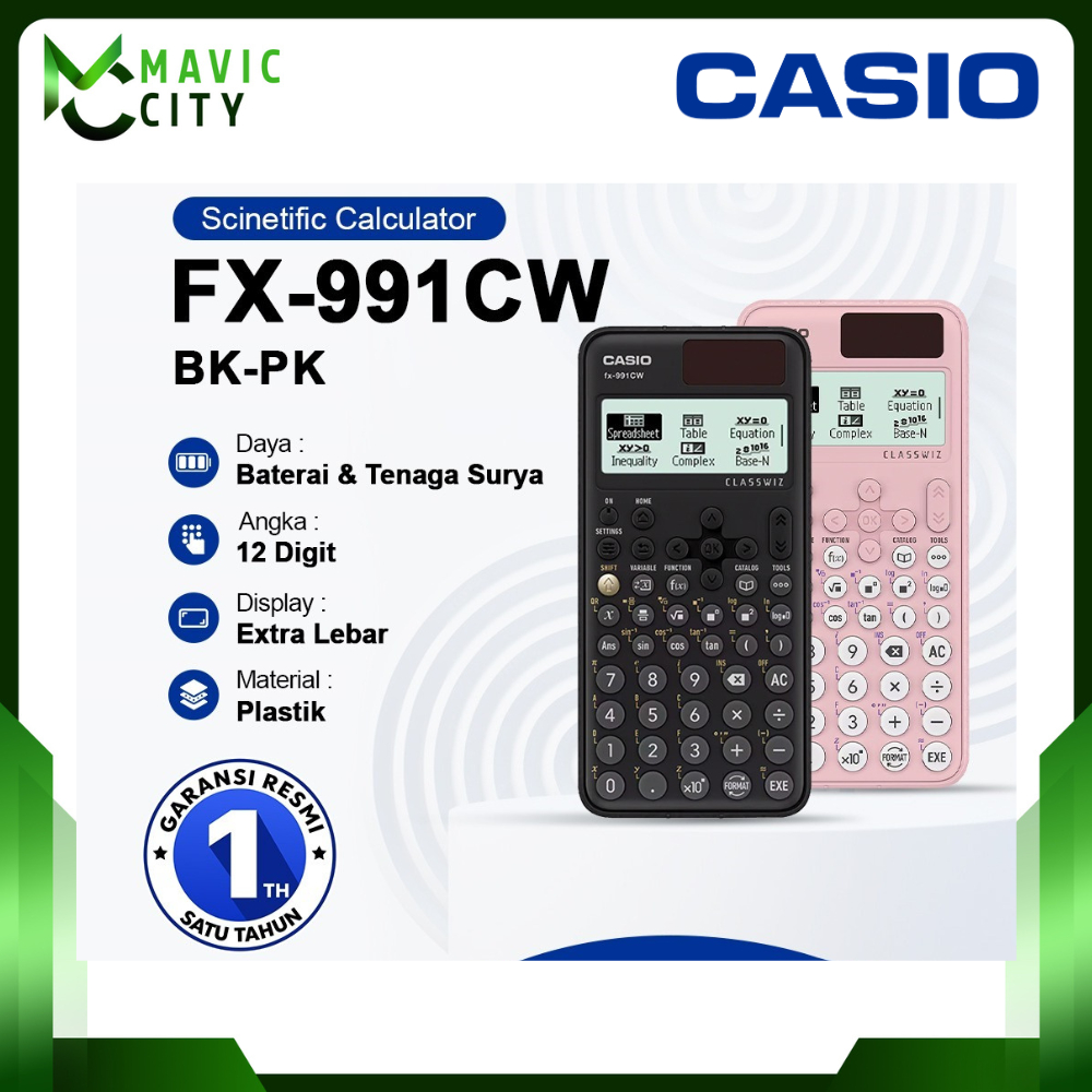 

Kalkulator Casio FX-991CW Calculator Scientific Casio Scientific garansi 1 tahun