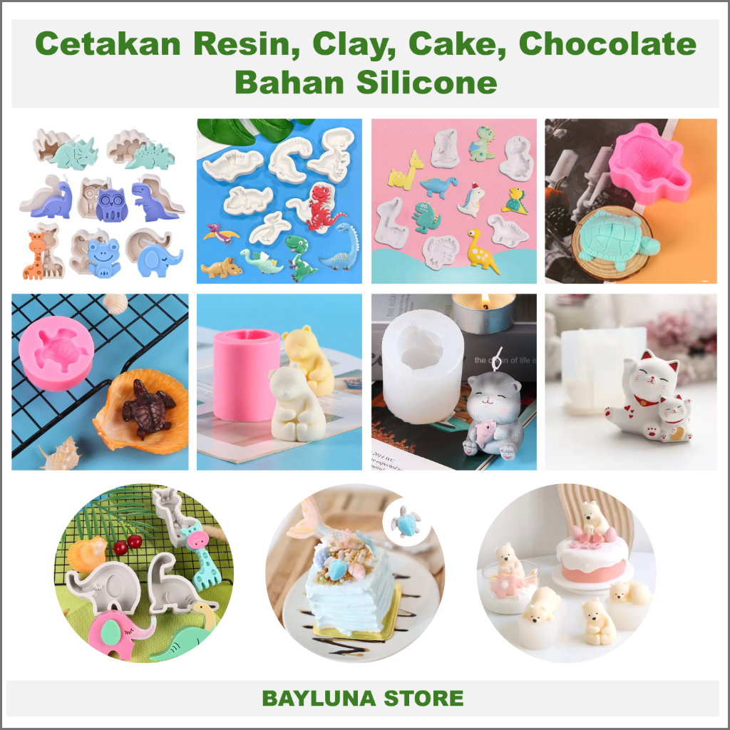 

BYL Silicone Mold Cetakan Epoxy Resin Craft Cetakan Bahan Silicone Untuk Resin, Clay, Jewelry, Cake, Chocolate, etc #A14