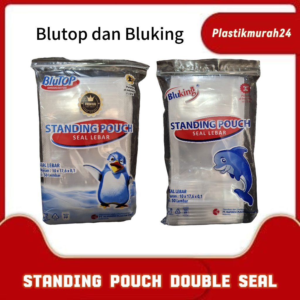 (50 pcs) Standing Pouch Blutop / Standing Pouch / Standing Pouch 10x17