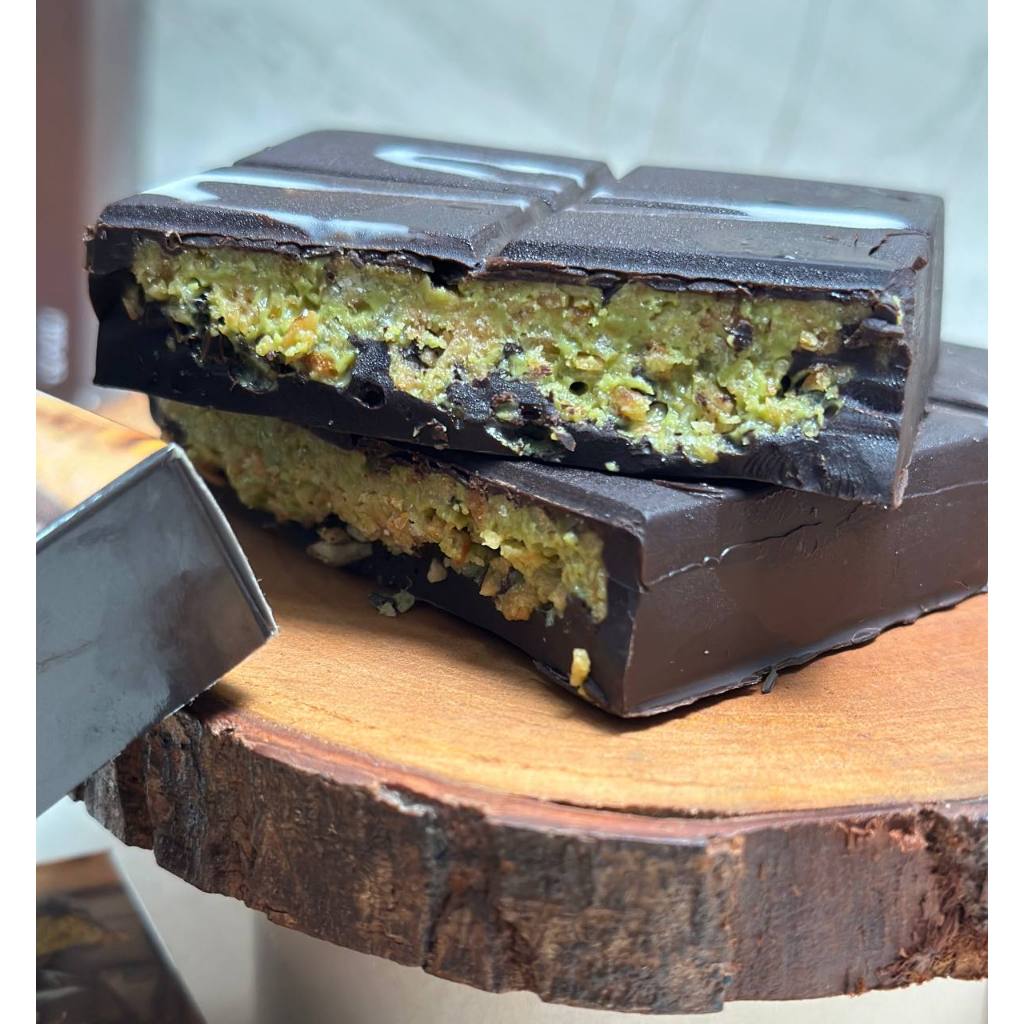 

Dubai Chocolate Kunafa Pistachio - Cokelat Dubai Kunafa - Snack Makanan - Coklat Batang Viral