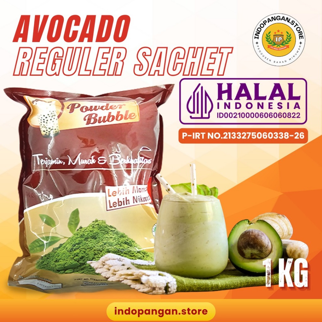 

Powder Rasa Avocado 1 Kg (MIX GULA) Kemasan Sachet - Bubuk Minuman Rasa Alpukat1 Kg
