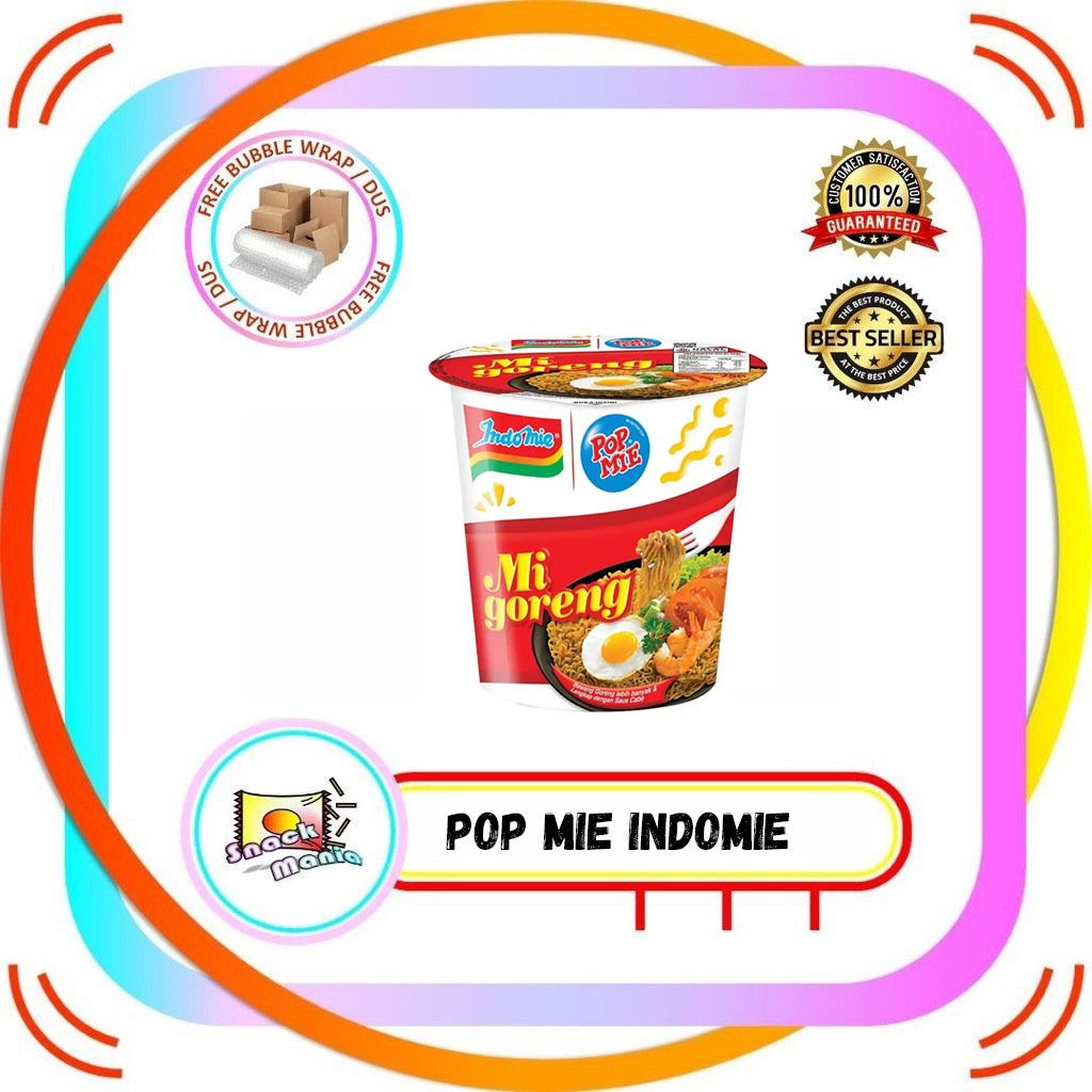 POP MIE Mi Gelas Rasa INDOMIE Goreng 80 gr Instant Cup Noodle PopMie
