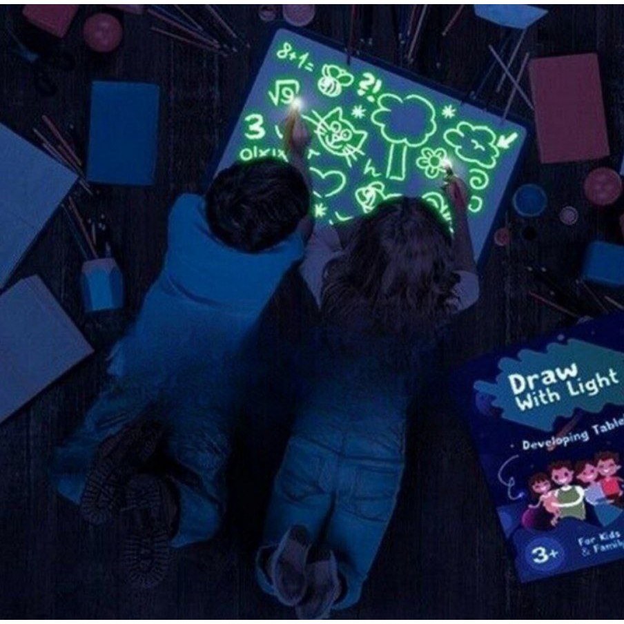 Edukasi Drawing Board Light papan Tulis LED plz