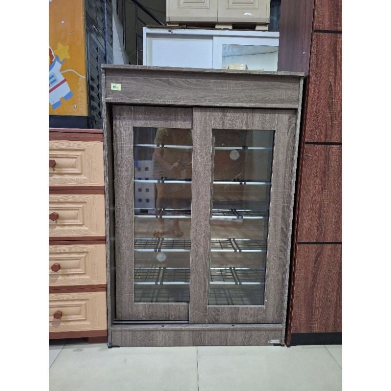 Lemari sepatu Kaca / Rak sepatu minimalis