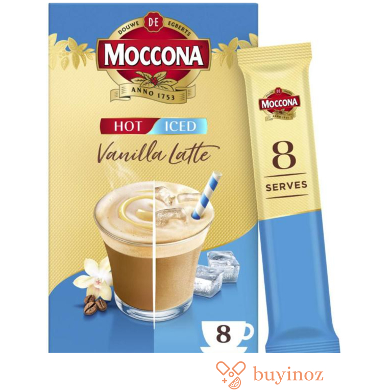 

Moccona Hot/Iced Vanilla Latte Sachets | 8 Pack