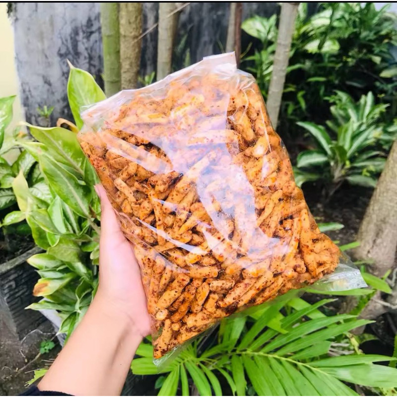 

Basreng Pedas Daun Jeruk Baso Goreng 1kg Basreng Stik