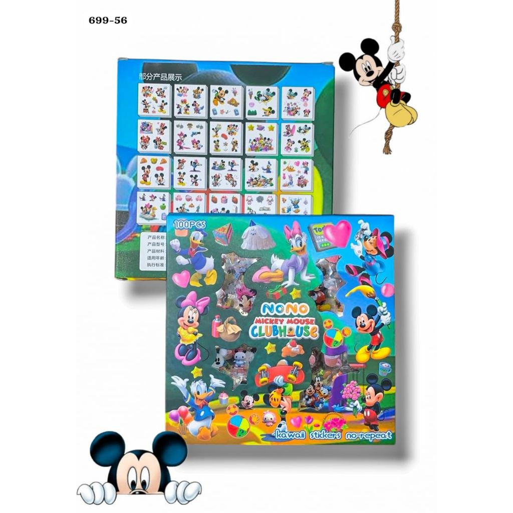

Stiker Viral Karakter Mickey Mouse Club House Lucu Stiker Momo Nono Cici Waterproff 100 lembar