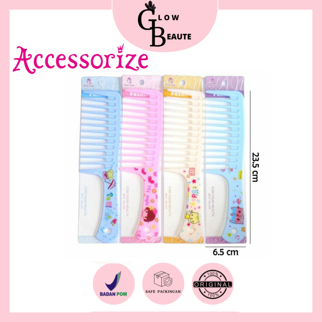 Sisir Imut Gambar/ Karakter Lucu untuk Anak / Sisir Fancy ukuran Kecil WARNA RANDOM