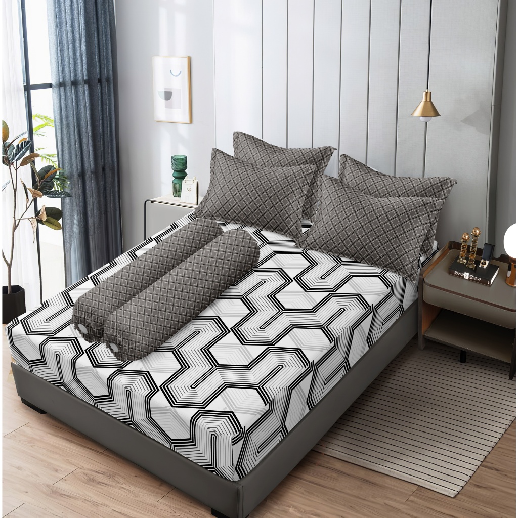 Vallery Quincy - Sprei King 180x200 Tinggi 30 Bantal 2 - Luxton
