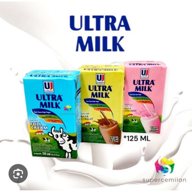 

Ultra Milk 125 ML Cokelat Full Cream Stroberi