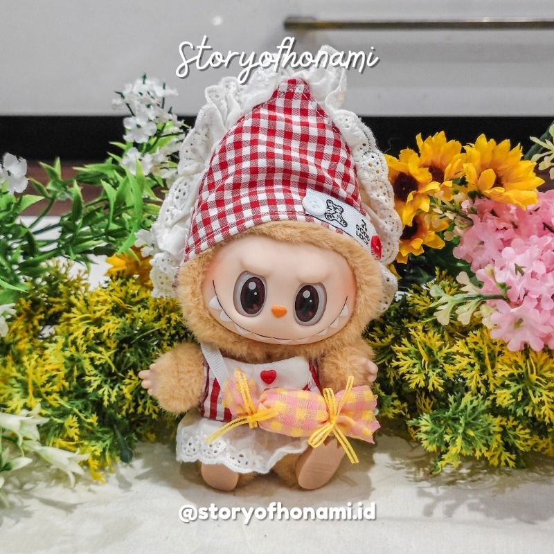 MIYOKO SET - BAJU LABUBU DOLL 10 CM SET ROK BANDANA TAS KPOP COTTON