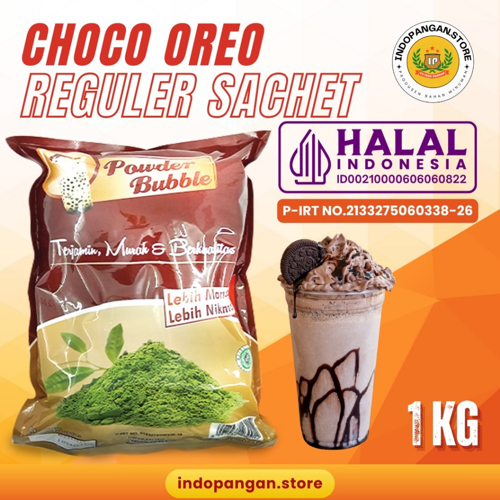 

Powder Rasa Cokelat Oreo 1 Kg (MIX GULA) Kemasan Sachet - Bubuk Minuman CoklatOreo 1 Kg