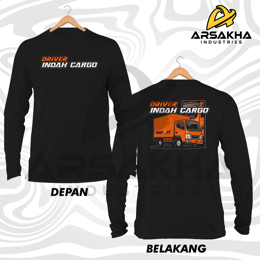 Kaos Lengan Panjang Driver Truk Ekspedisi Indah Cargo Terbaru Baju Distro by Arsakha Industries