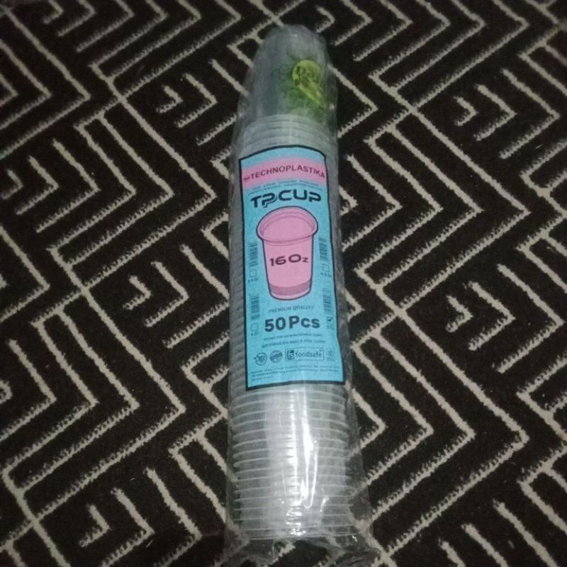 Gelas Cup Technoplastika 16 Oz Motif Best Tea / Gelas Cup Motif  Daun Teh Es Viral Praktis
