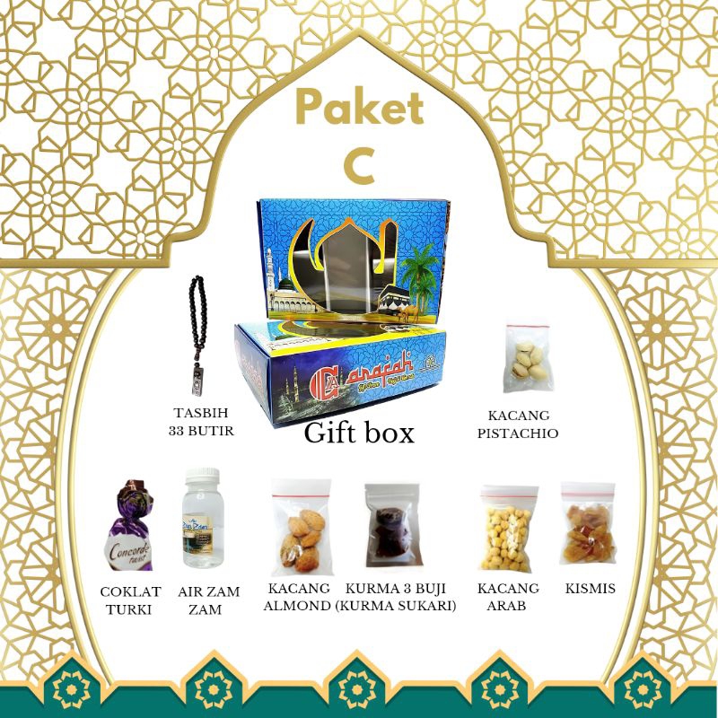 

paket oleh oleh haji dan umrah box cantik kode C