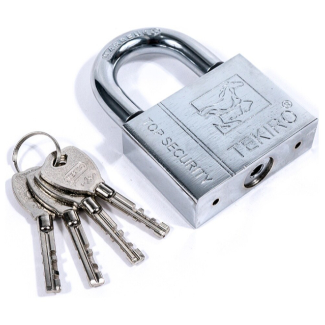 TEKIRO GEMBOK  PADLOCK PUTIH PENDEK KOTAK 70 MM / TEKIRO Gembok Pendek GT-PL1435 70mm 1pcs