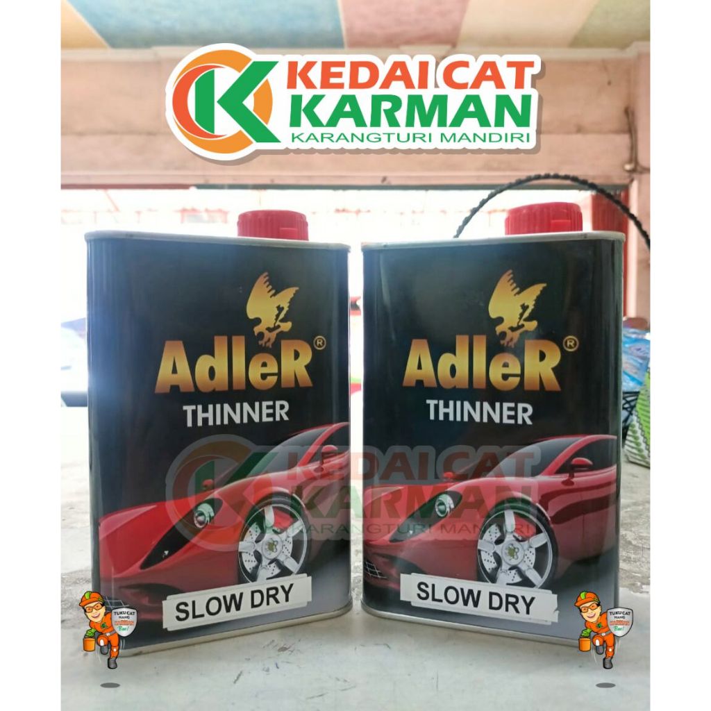 THINNER PU ADLER SLOW DRY 1 LITER - PENGENCER CAT DUCO CAT MOBIL CAT MOTOR CAT BESI THINER