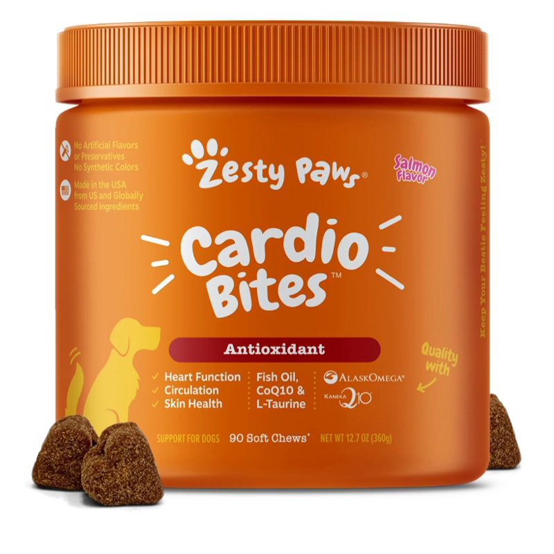 Zesty Paws Cardio Bites™ for Dogs Antioxidant Salmon 90 Soft Chew