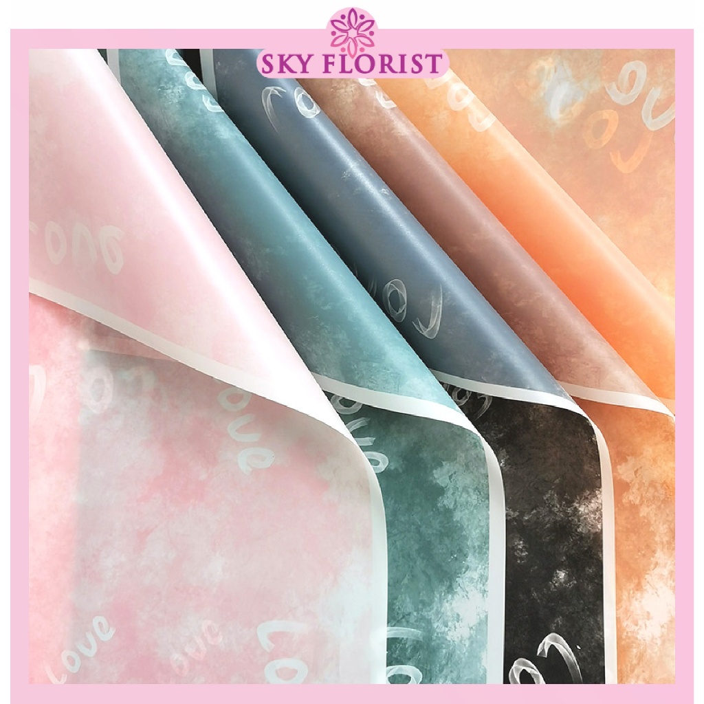 

Kertas Buket Bunga Paper Buket Motif Tulisan Love Florist Cellophane Ecer KB6021