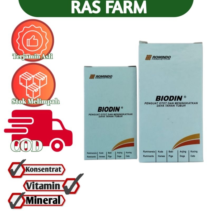 BIODIN | BIODIN 100ML | BIODIN 50ML | PENGUAT OTOT | PENINGKAT DAYA TAHAN TUBUH