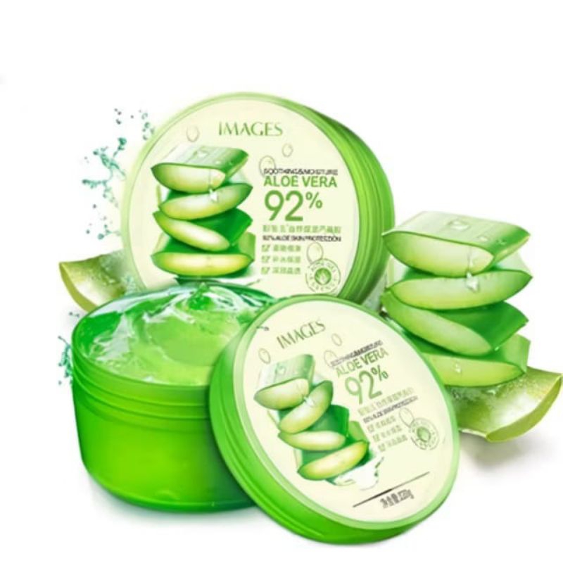 Alovera Images Aloevera 92% Lidah Buaya Peeling Gel Masker Pelembab Wajah Aloe Vera Soothing & Moist