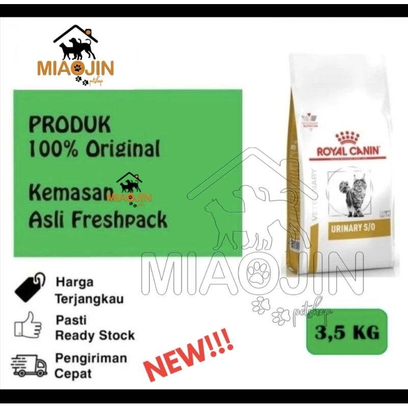 Royal Canin Veterinary Urinary s/o 3.5kg - Makanan Kucing Cat Food Pakan Anabul Dry Kering Anak Dewa