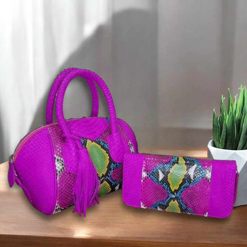 Tas Kulit Ular Piton Asli Wanita TAS KULIT ULAR GIVEN SET DOMPET