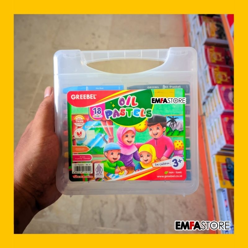 

Crayon Greebel Oil Pastels 18 Warna Original