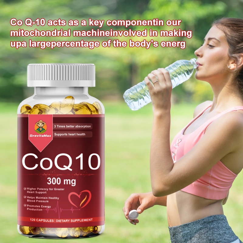 DrevitaMax CoQ10 Suplemen Kesehatan 300 mg Supports Heart Health and Energy Production Relieve fatig