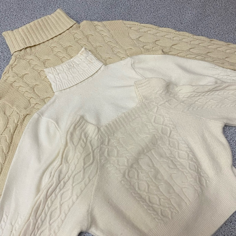 Cream Cable Knitwear Sweater Preloved