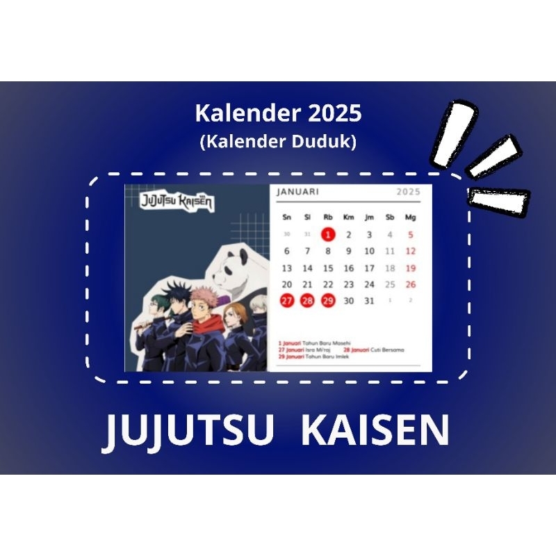 

Kalender Meja 2025 Estetik Jujutsu Kaisen Series