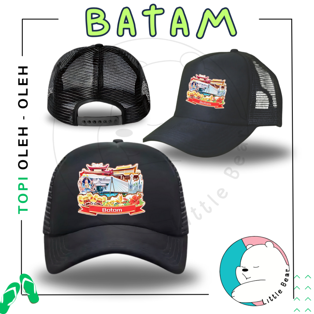 Littlebear Topi Souvenir Batam - Topi Trucker Oleh Oleh Batam Motif 2