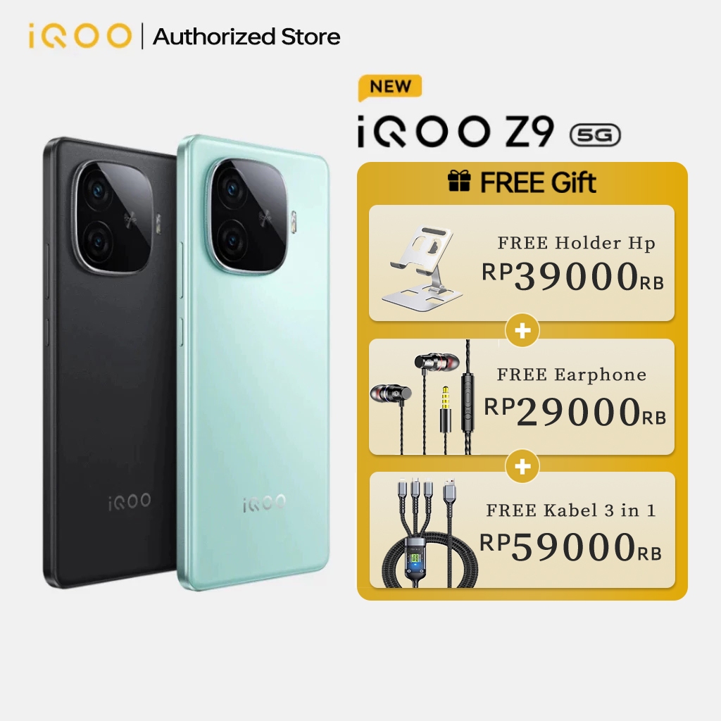 iQOO Z9 5G Snapdragon 7 Gen 3, 6000 mAH, 144Hz AMOLED (4500 nits), Sony IMX882