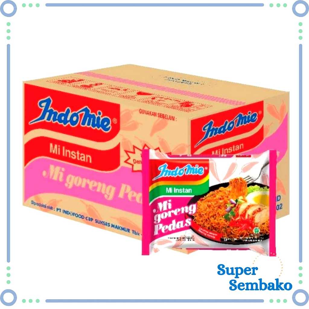 

INDOMIE GORENG PEDAS 1 DUS IS 40 BUNGKUS