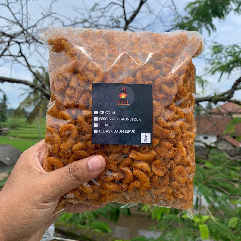 

1/2 kg makaroni cikruh pedas daun jeruk - tidak keras tidak alot
