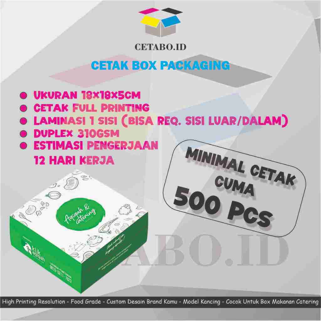 

Cetabo.id - Cetak Box Custom Full Printing Ukuran 18x18x5cm Dus Box Nasi