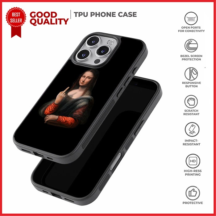 Case Casing iPhone 16 15 14 13 12 11 XR XS X 8 7 6 5 SE Pro Max Mini Plus Monalisa AE2281 S9