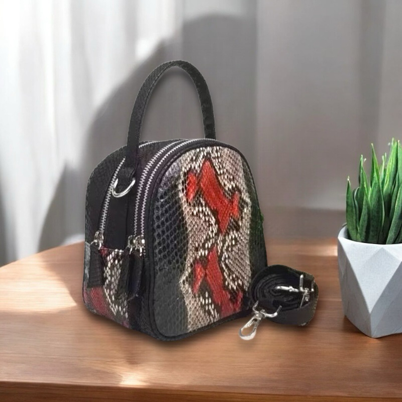 Tas Kulit Ular Piton Asli Wanita MINISO KULIT ULAR PITON ASLI