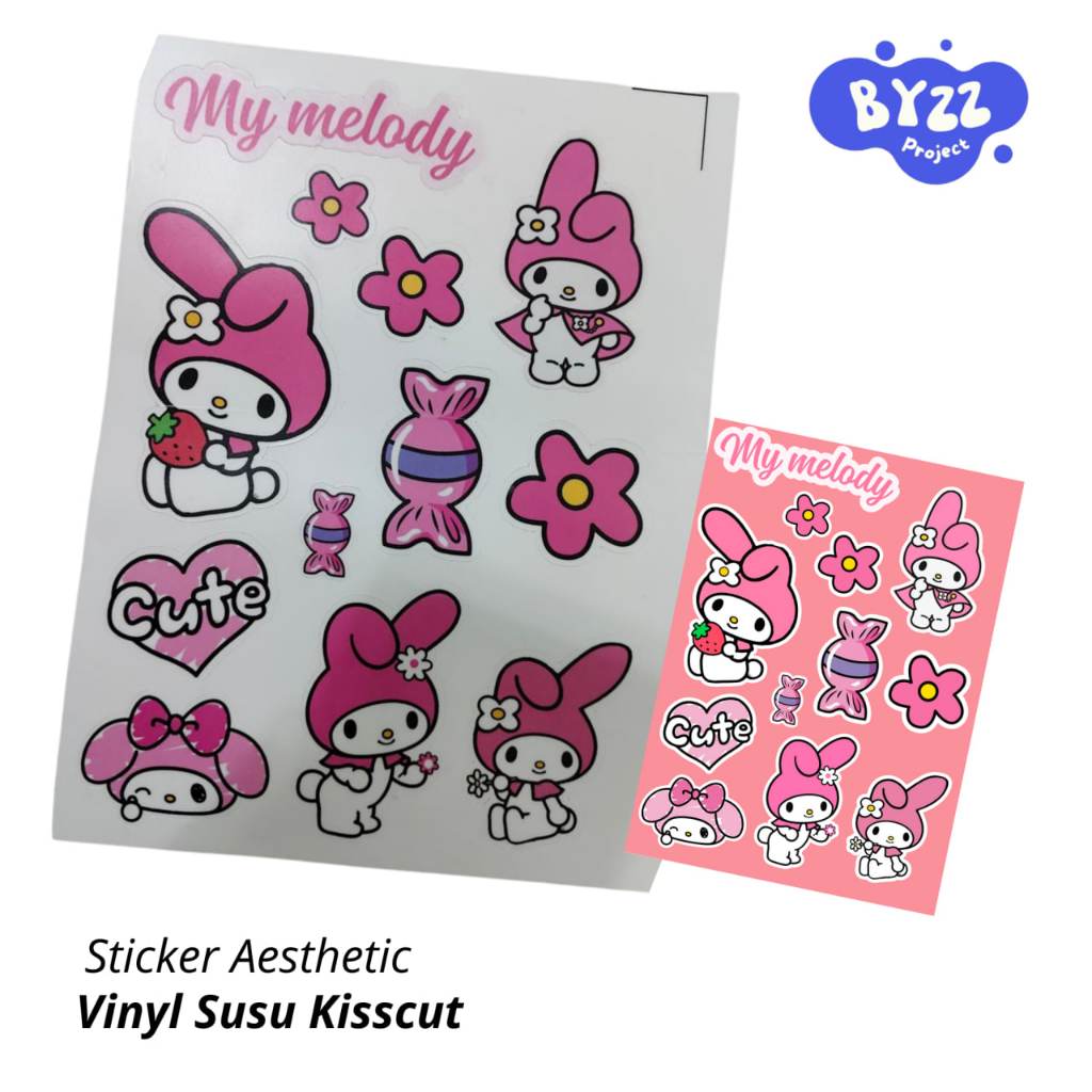 

BYZZ Stiker Aesthetic Susu Kisscut my melody