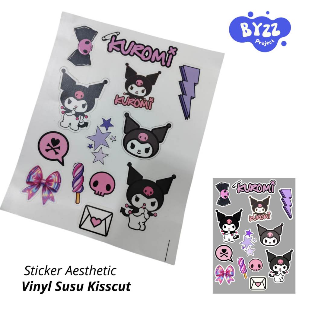 

BYZZ Stiker Aesthetic Vinyl Susu Kisscut Kuromi