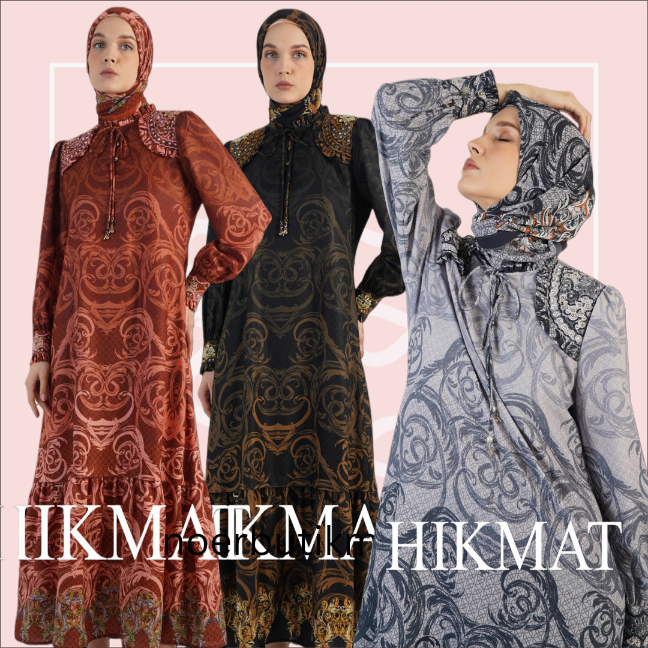 Hikmat Fashion Original D4474  Abaya Hikmat  noerbutikmuslim