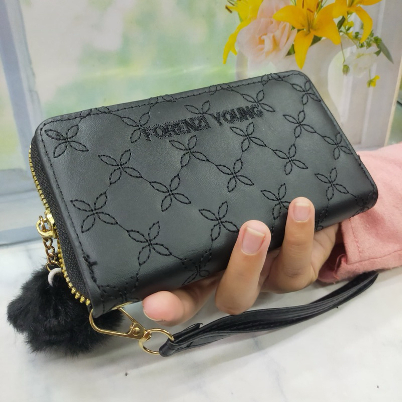 DOMPET WANITA IMPORT TIPIS UKURAN PANJANG SEDANG RESLETING 1